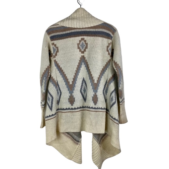 Roxy Patterned Bohemian Knit Open Front Cardigan - Picture 4 of 5